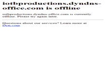 Tablet Screenshot of iotbproductions.dyndns-office.com